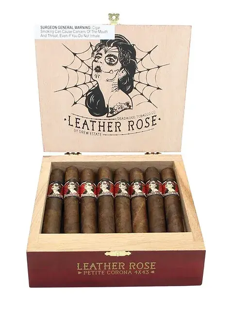 DREW ESTATE Deadwood Leather Rose Petite Corona BOX OF 24